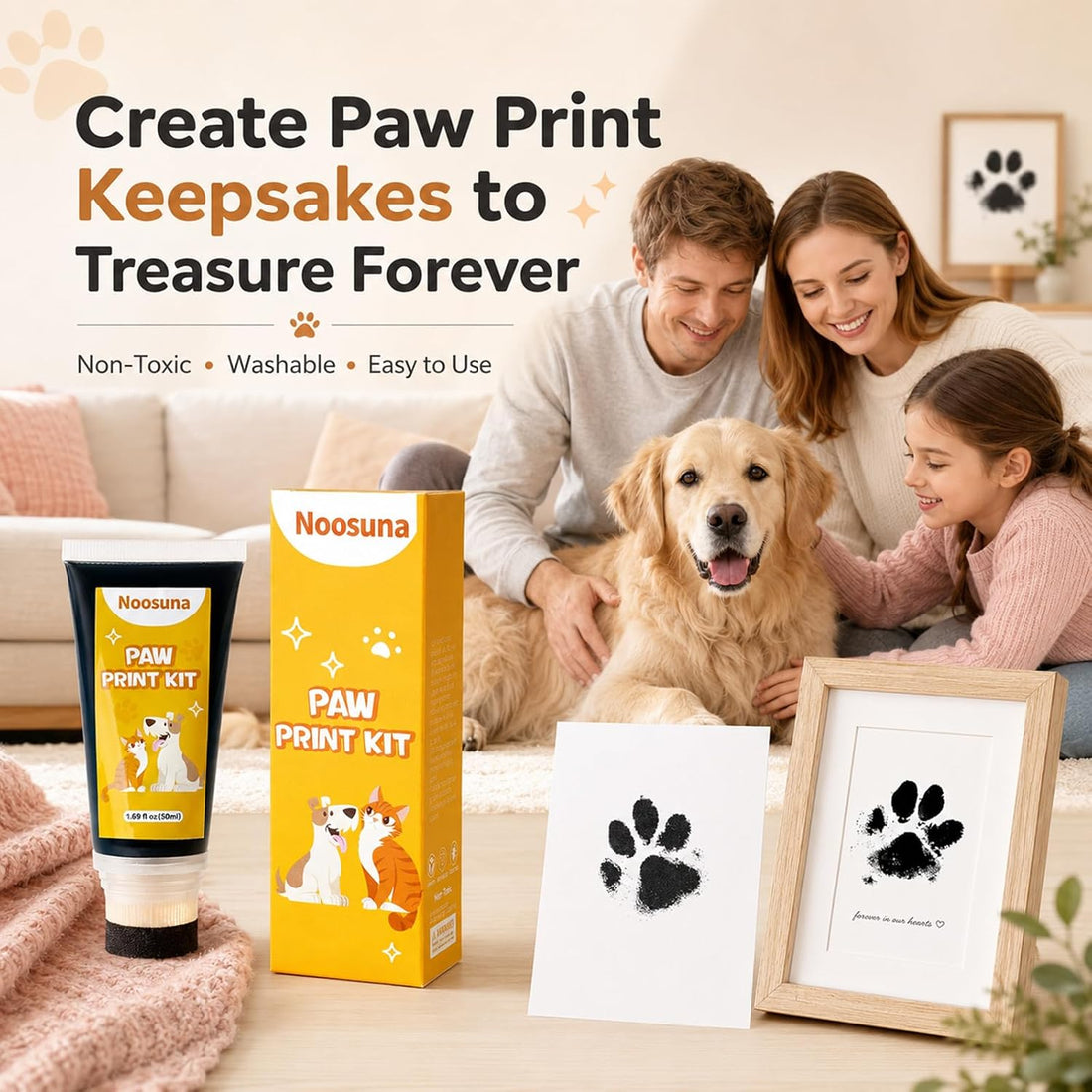 Dog Safe Paint for Paws with Sponge Applicator, 1.69 fl oz
