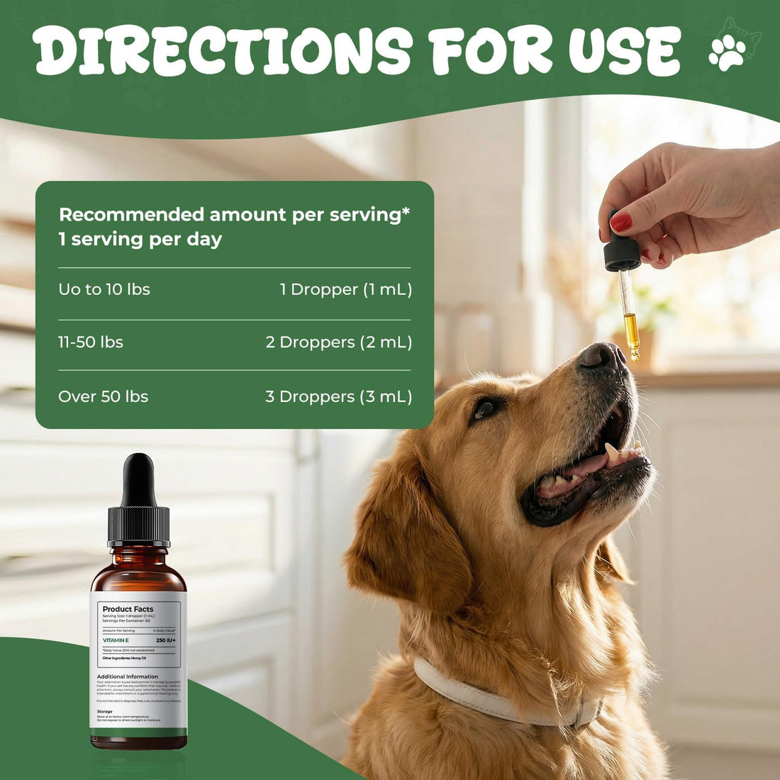 Homibabis Vitamin E Supplement for Dogs Liquid