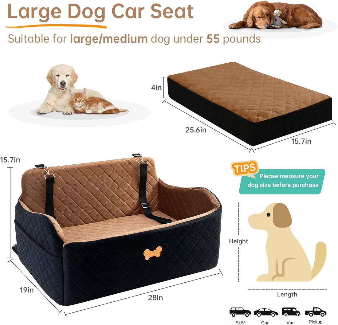 KEELUXE Car Seat for Large Size Dog
