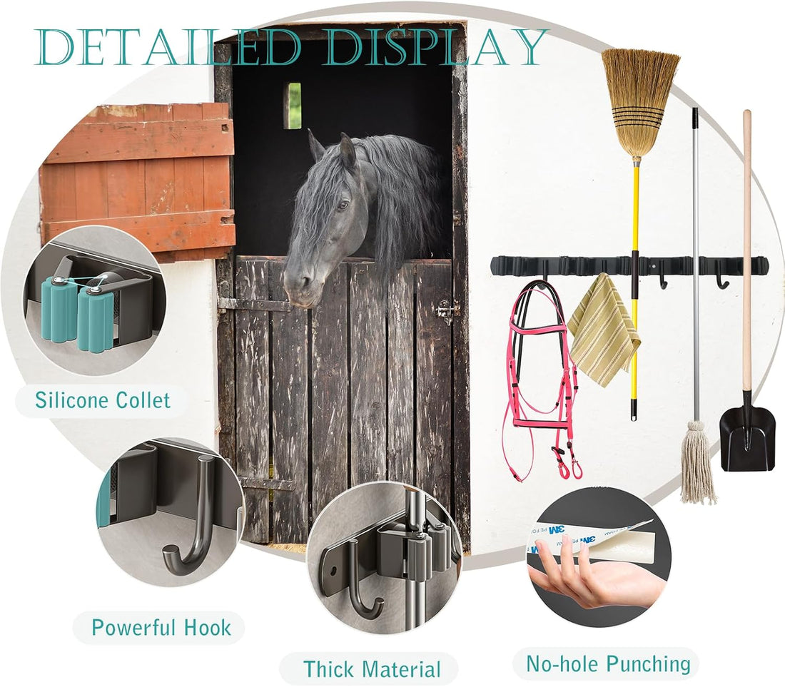 Horse Whip Crop Holder with Bridle Hooks