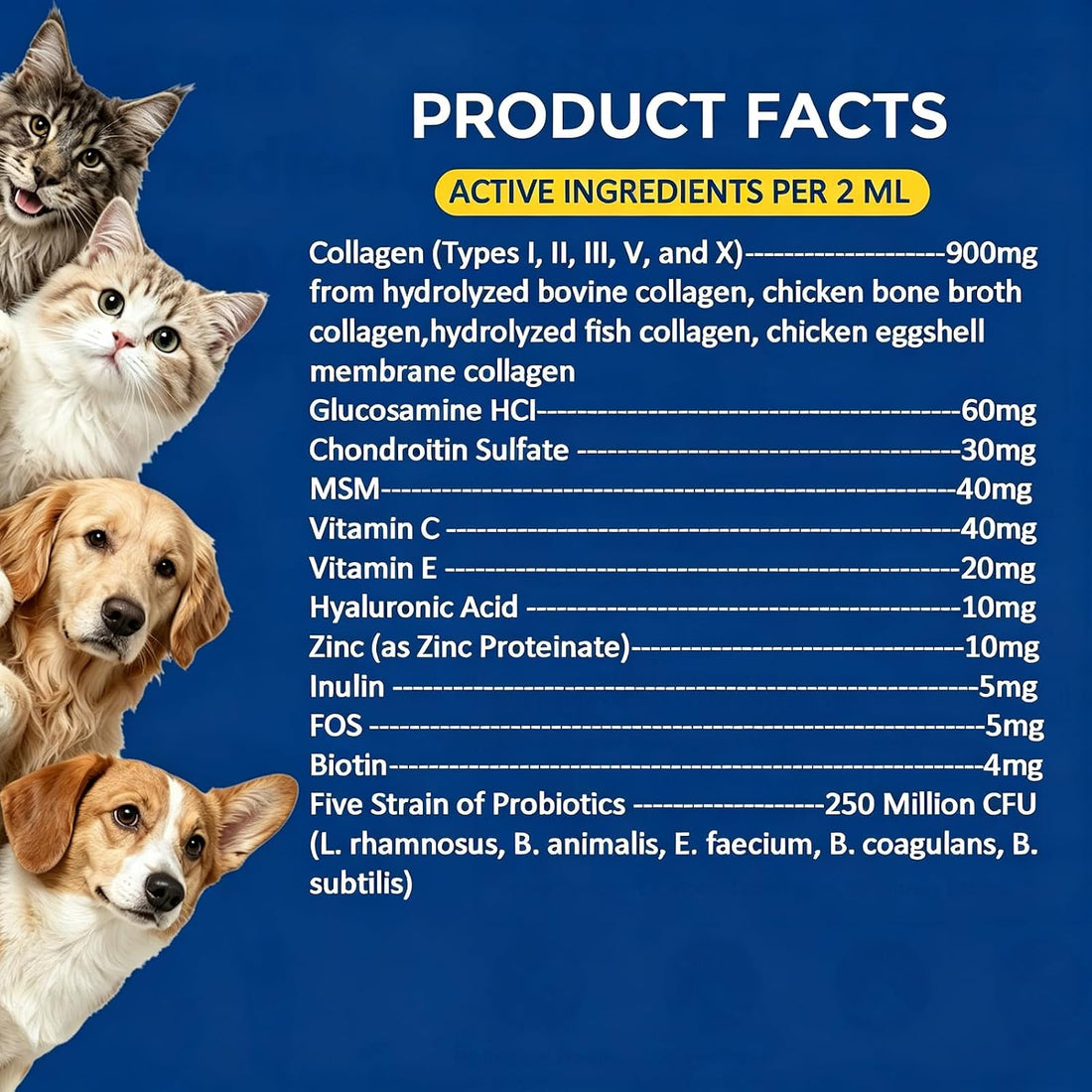 Grass-Fed Liquid Collagen for Cats and Dogs, Bacon, 4.06 OZ