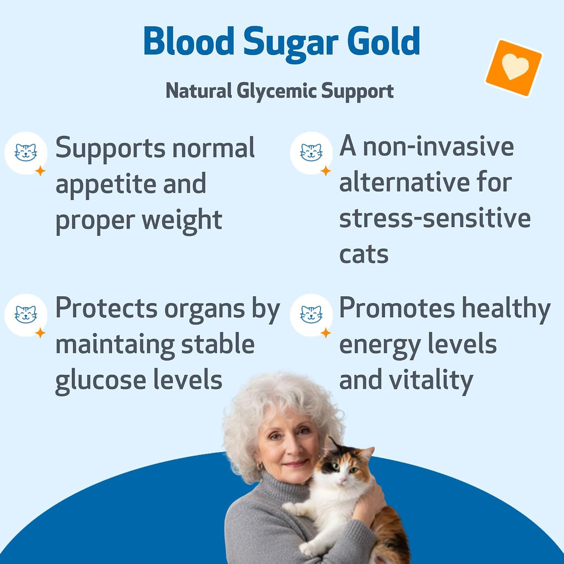 Pet Wellbeing Blood Sugar Gold for Cats - Blood Sugar Support, 2 oz