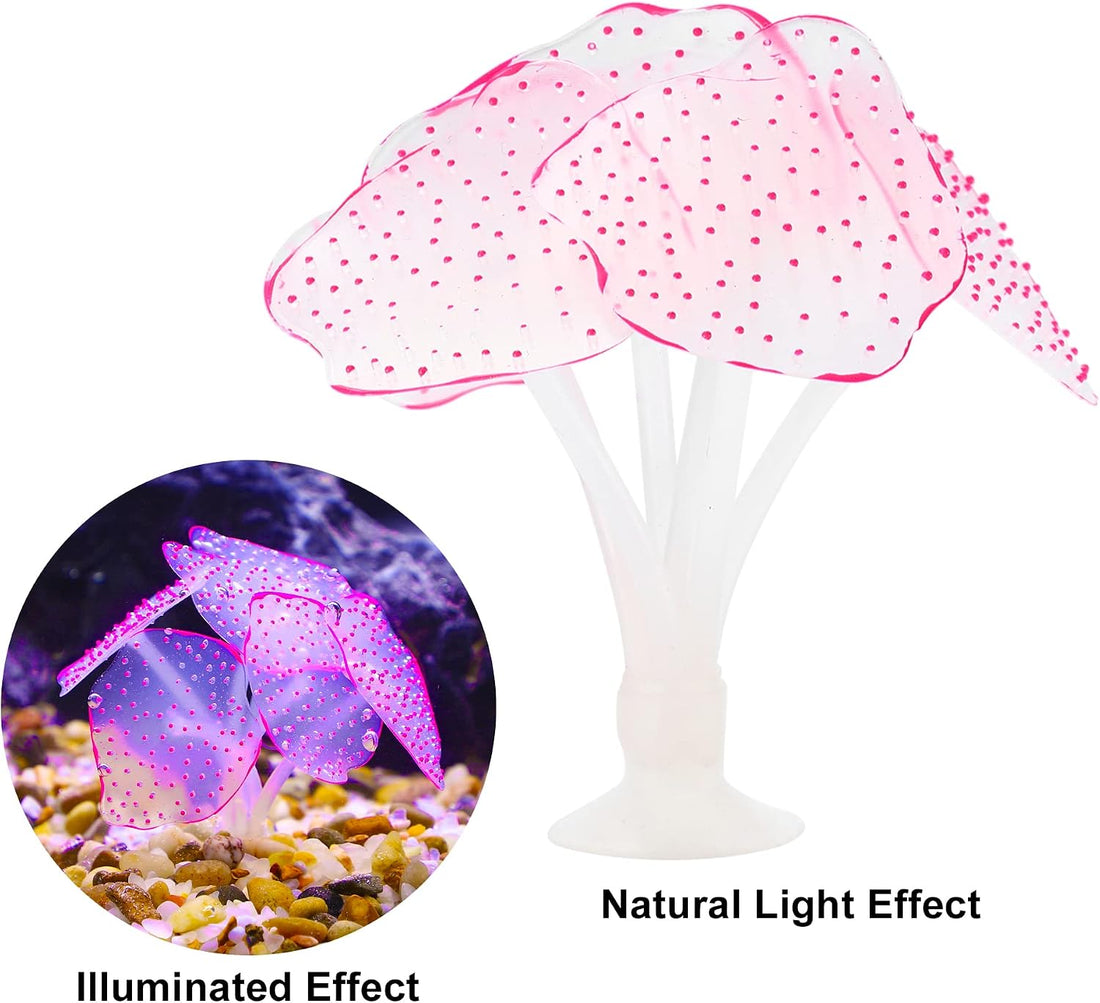 VOCOSTE Soft Silicone Aquarium Simulation Coral, Pink