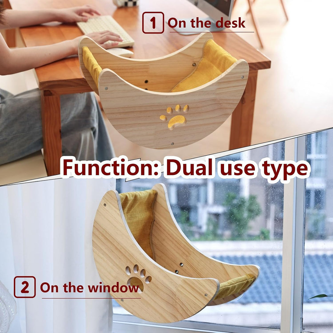 Cat Window Perch Hammock Bed with Strong Suction Cups