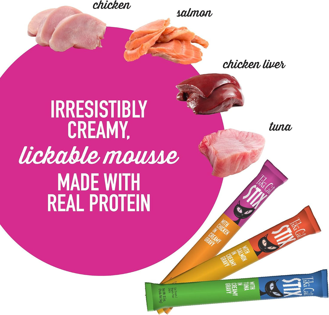Tiki Cat Stix Mousse Treats, Variety Mega Jar