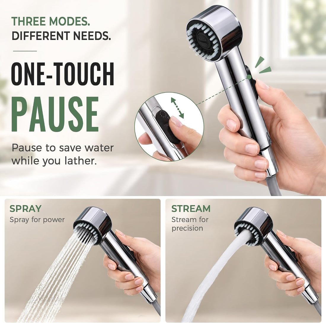 3-Mode Sink Faucet Sprayer Attachment with ON/OFF Switch