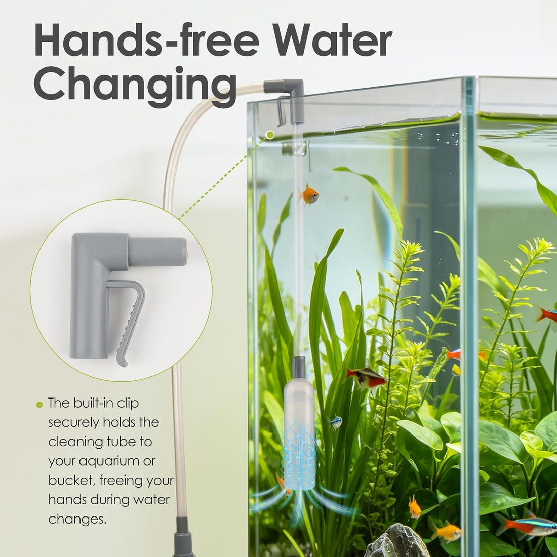 Aquarium Gravel Cleaner Manual Fish Tank Siphon & Water Changer