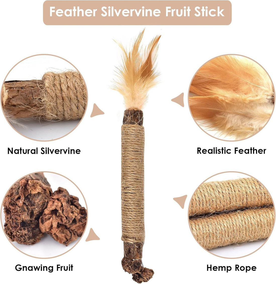 Bissap 10 PCS Silvervine Chew Sticks for Cats