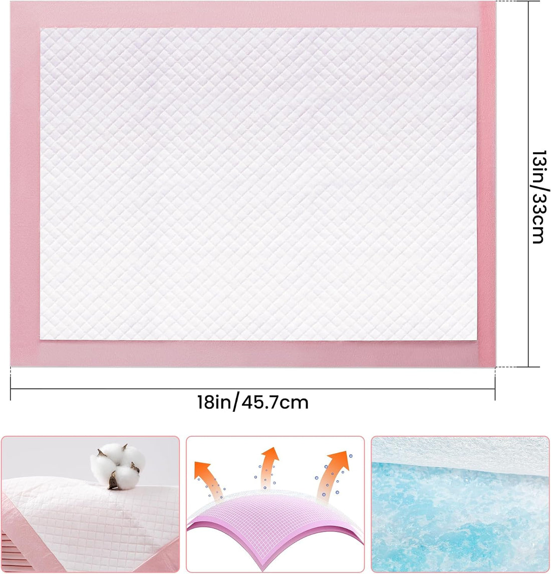 Pet Toilet Training Pads 100Count Disposable Puppy Pee Pads 18" x 13"