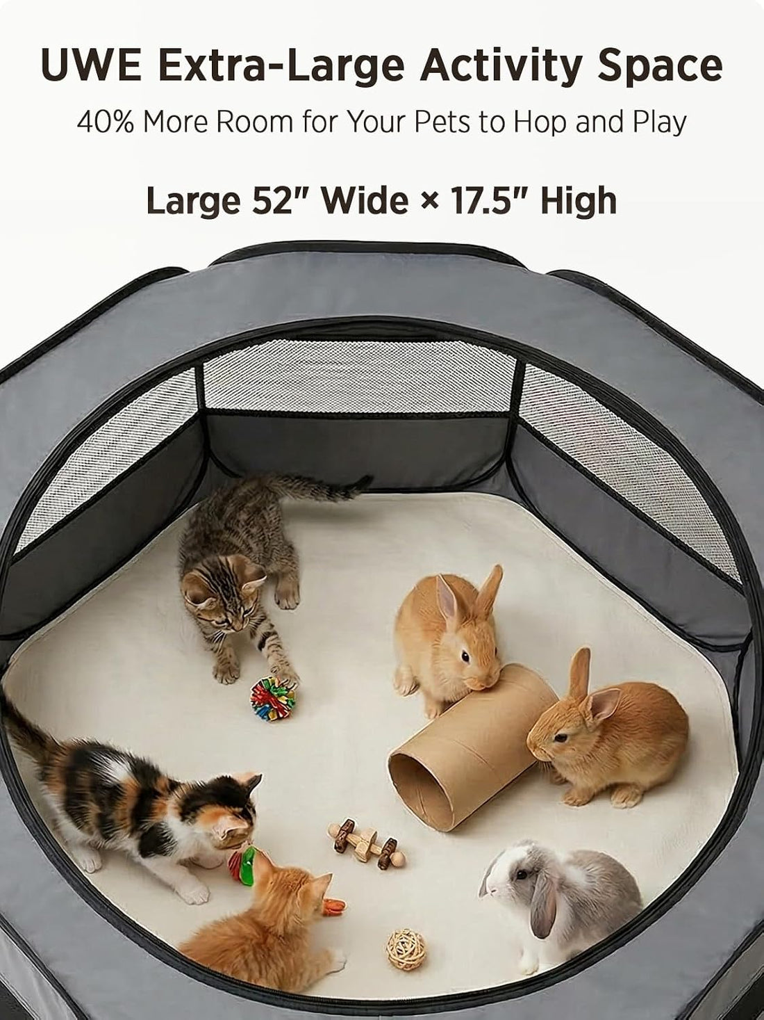 UWE Extra Large Small Animal Playpen, Waterproof Foldable Pet Pen