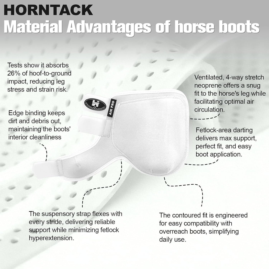 2 Pair Splint Boots for Horses Outdoor Sports(White, Large)
