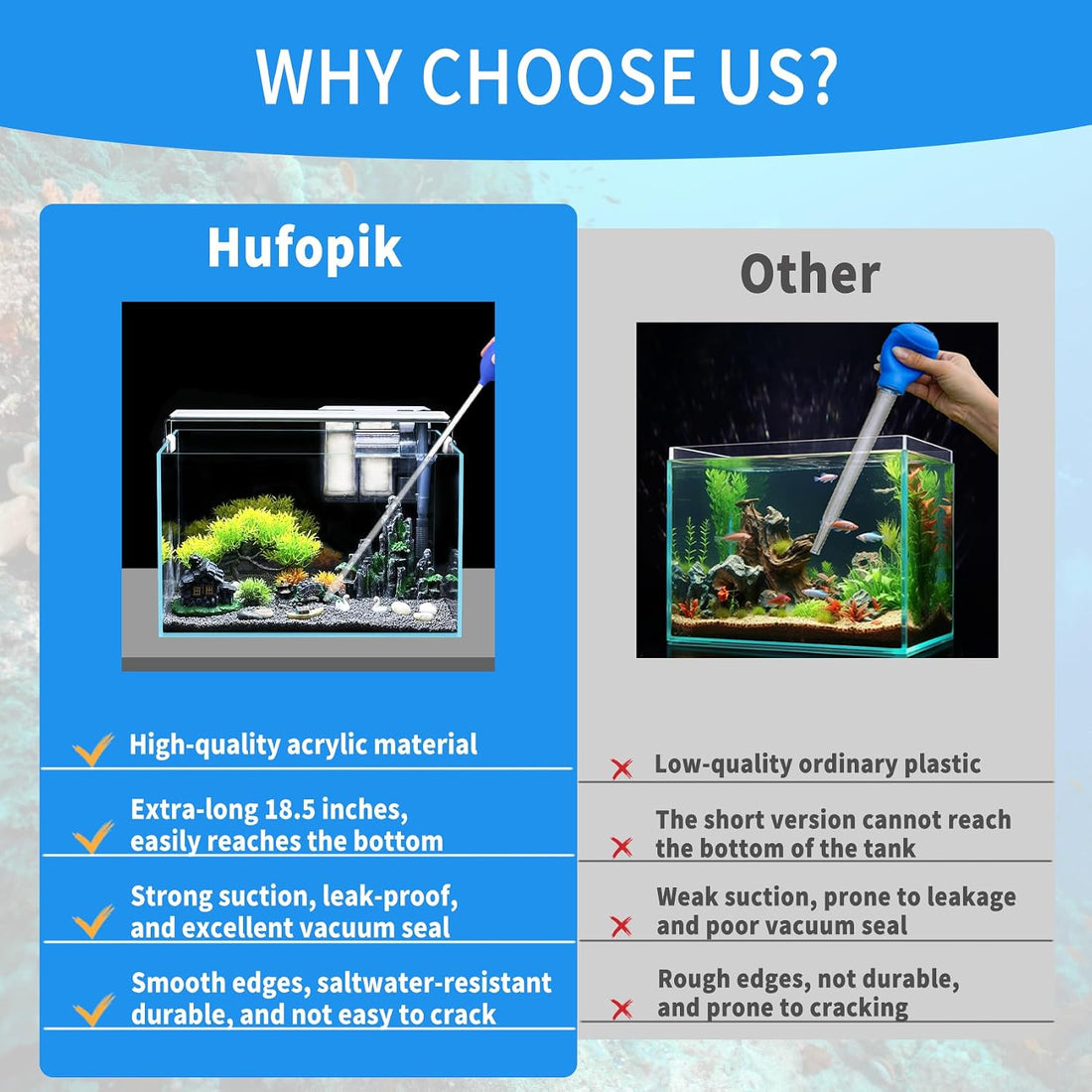 18.5 in Long Pipette for Fish Tank Coral Food Feeder Long Syringe