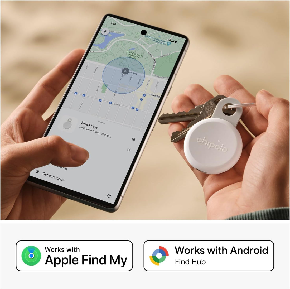 Chipolo Loop – Rechargeable Bluetooth Tracker for Key and Item Locator