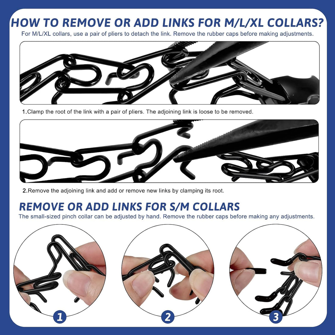 Pinch Collar for Dogs, Prong Training Collar with Quick Release