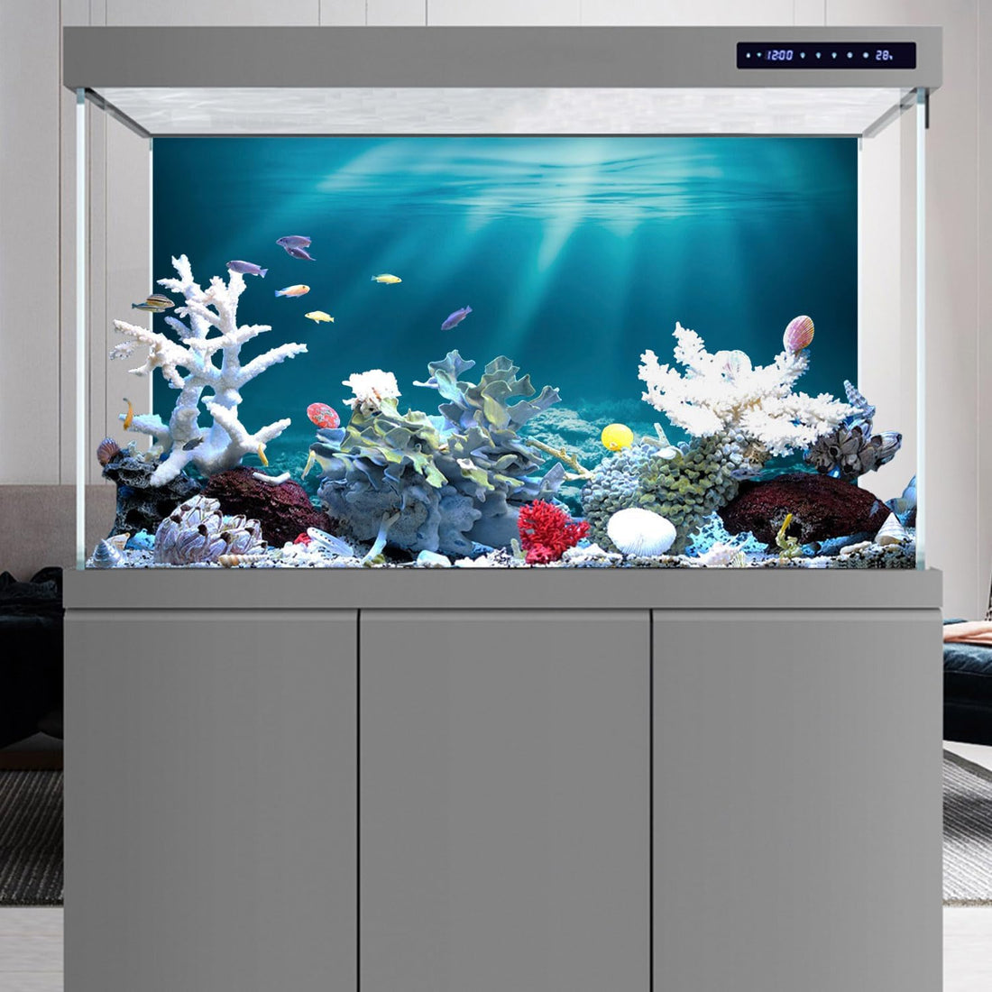 24x16 in Undersea Aquarium Backdrop Underwater World Fish Tank