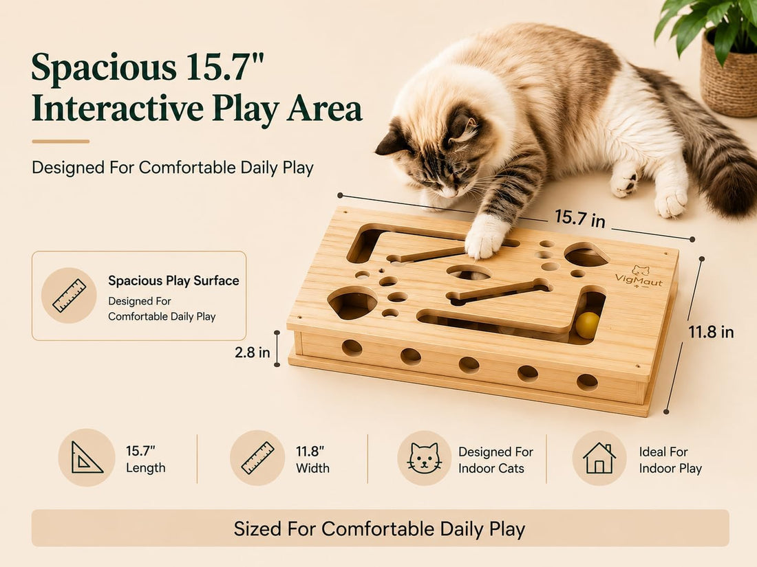 Cat Nail File Scratcher, Pine Wood Nail File Box, Cat Puzzle