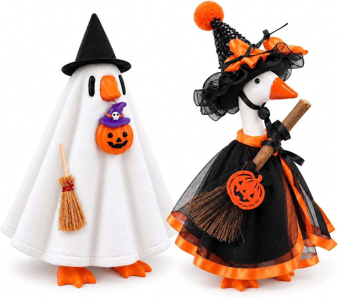 2 Sets Halloween Desk Goose Outfits for 7 Inch Goose