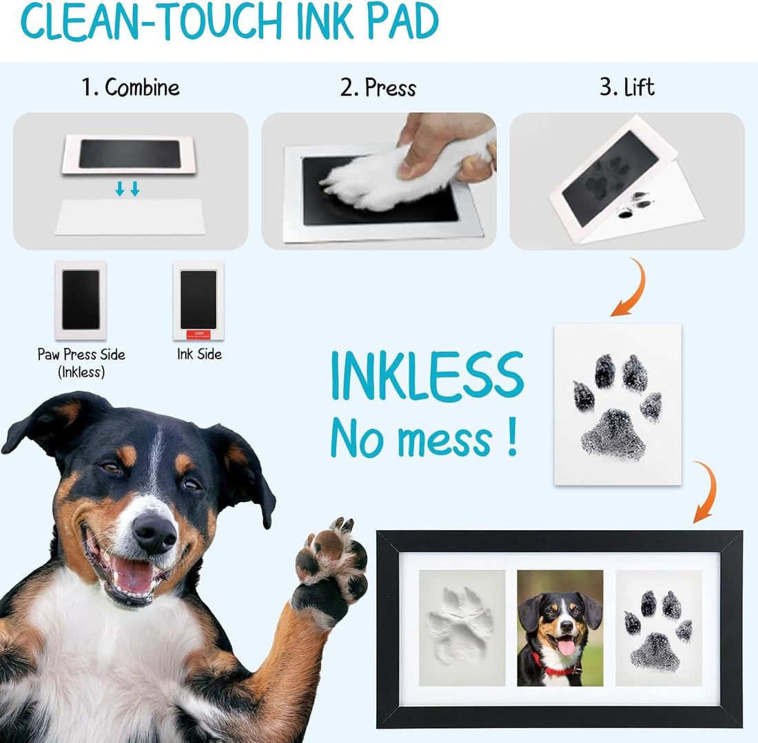 Paw Print Frame Kit, Dog Memorial Gifts for Loss of Dog with No Toxic