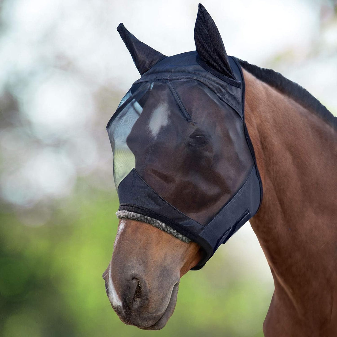 Harrison Howard CareMaster Horse Fly Mask Large Eye Space Half Face