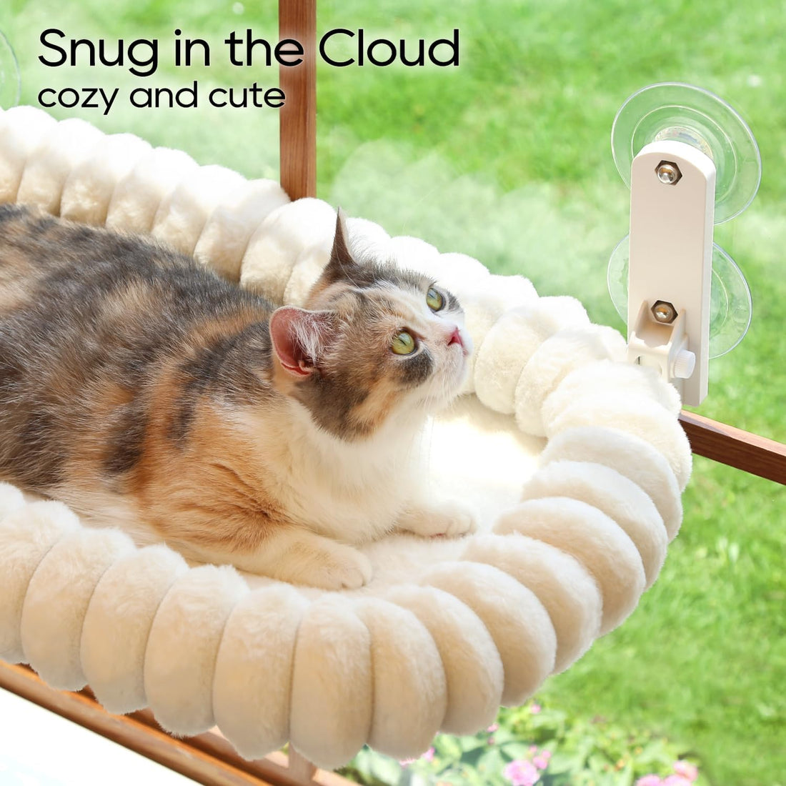 Zakkart SnugCloud Foldable Cat Window Perch - Cordless