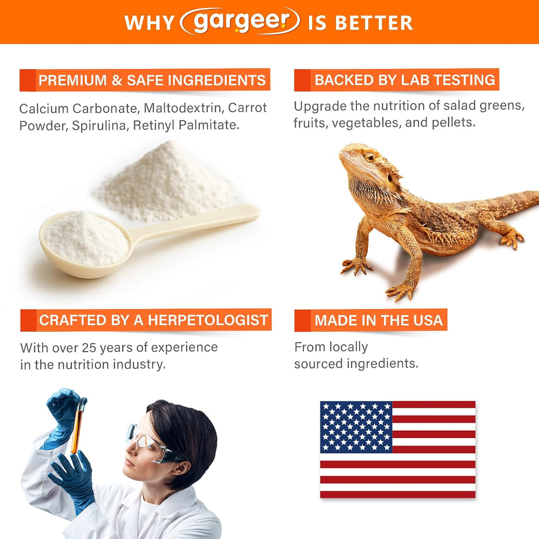 Gargeer 3oz Reptiles Vitamin A Supplement. Skin & Vision Support