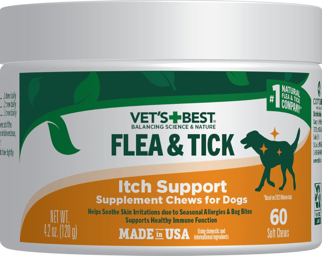 Vet's Best Flea & Tick Soft Chews for Dogs, Immune & Itch Support