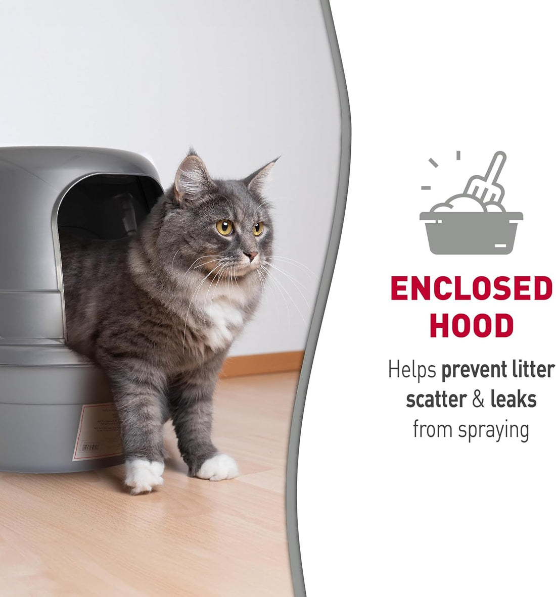 Nature’s Miracle Hooded Flip Top Litter Box for Cats