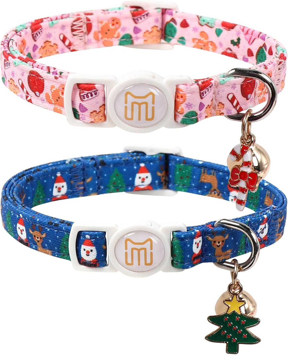 2 Pack Fall Cat Collar with Bell,Breakaway Kitten Collars for Cats