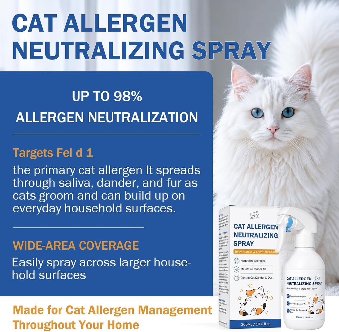 Cat Allergen Neutralizing Spray for Human & Home, Pet-Friendly Formula