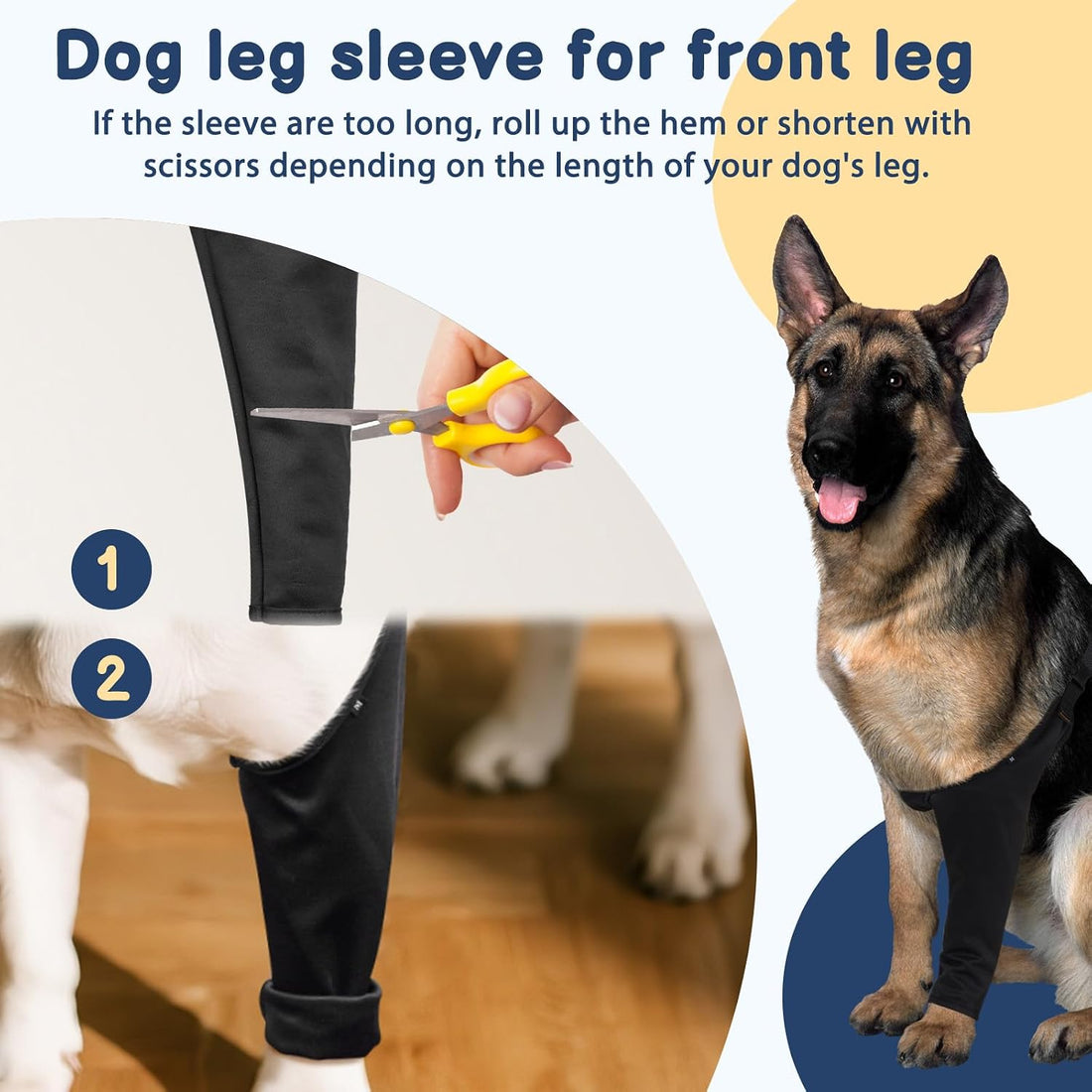 BARKLESS Dog Leg Sleeve for Front Single Leg After Surgery to Stop