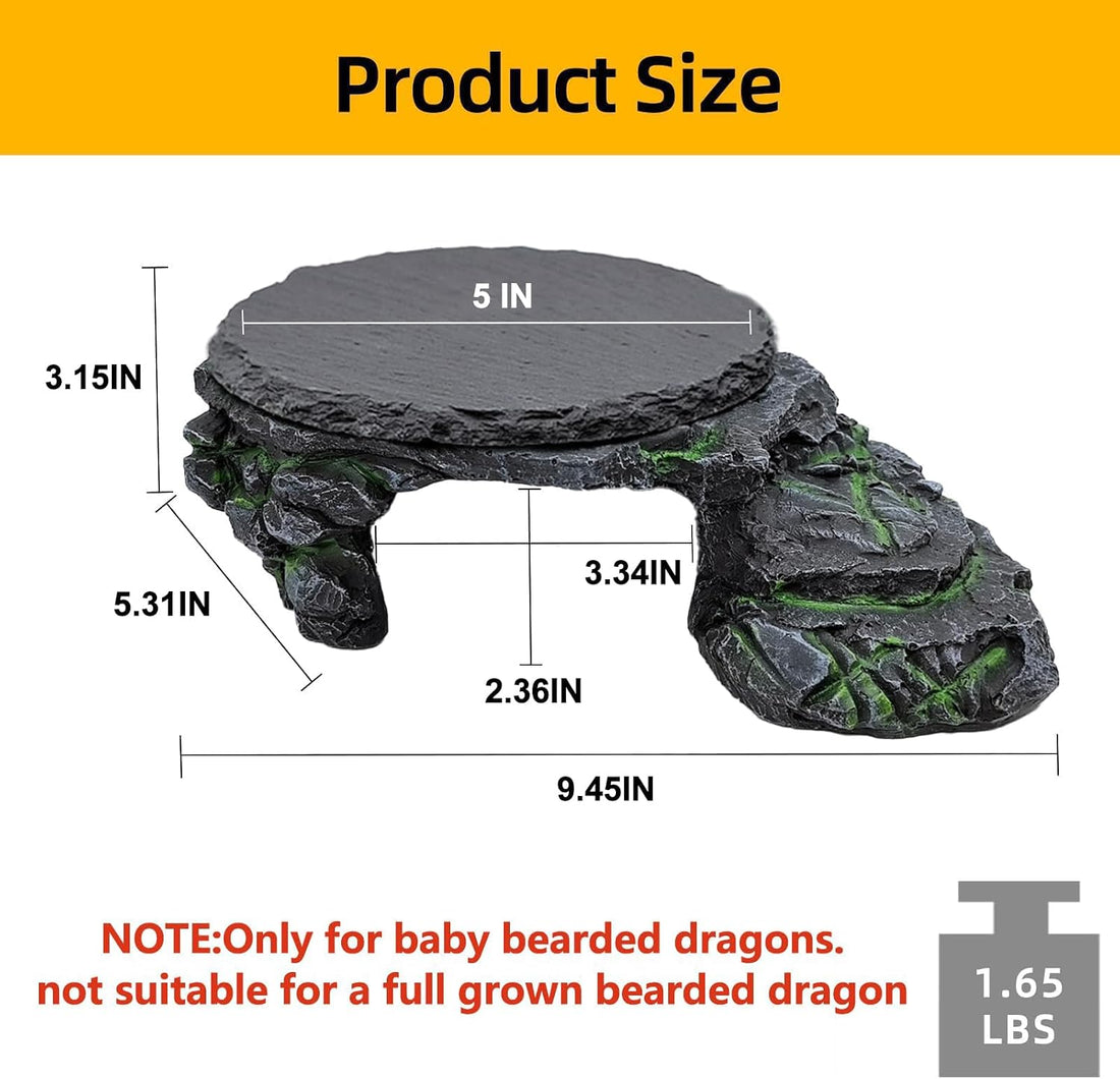 Reptile Basking Platform Gecko Hide Juvenile Beared Dragon Tank