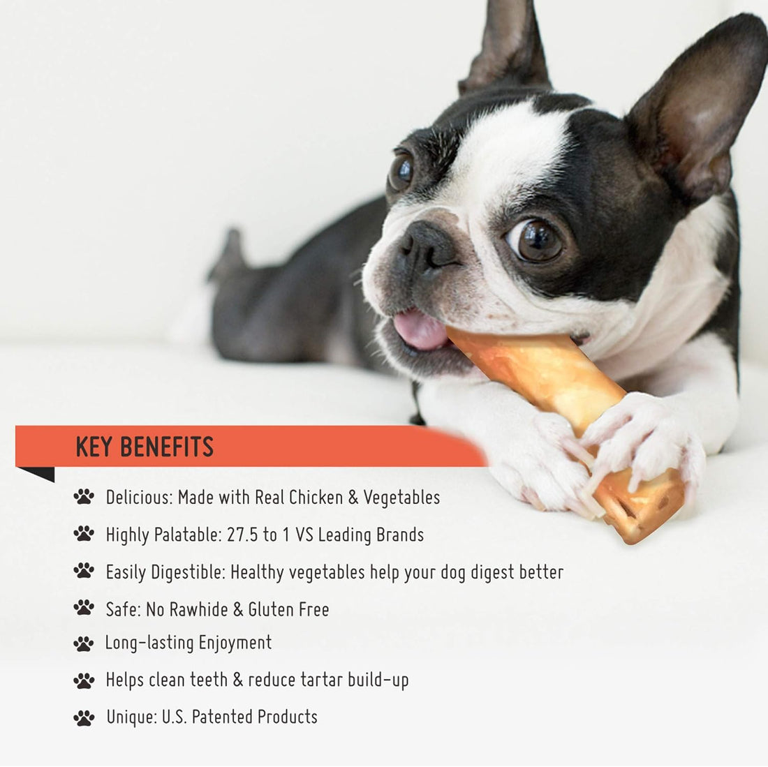 LuvChew Gluten Free Rawhide Free Dog Chew Chicken Rolls Mini 2.5"