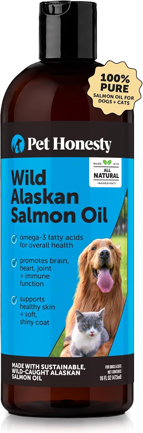 Pet Honesty Wild Alaskan Salmon Oil for Dogs and Cats, 32oz