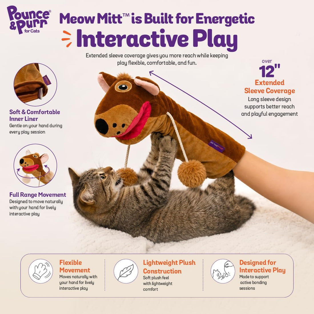 Meow Mitt Wearable Cat Wrestling Glove Puppet