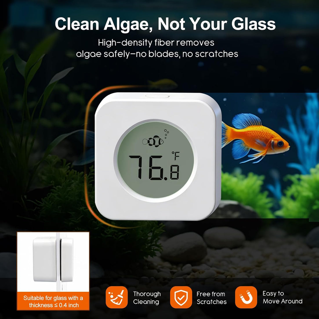 Nano Aquarium Magnetic Algae Scraper
