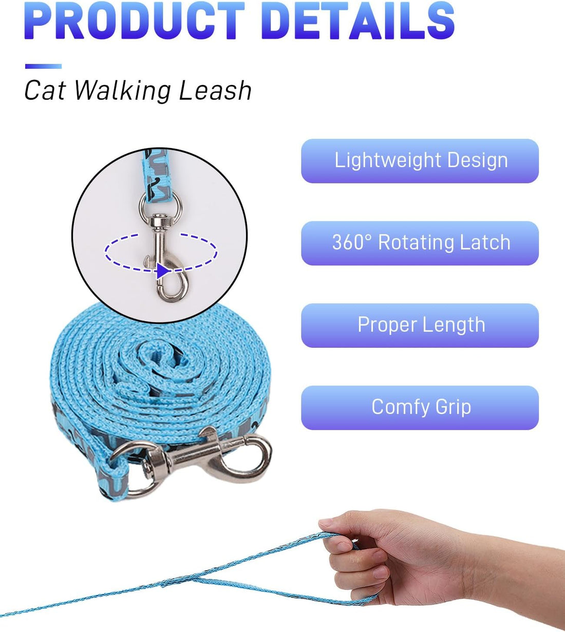 3 Pack Cat Leash and Harness Set