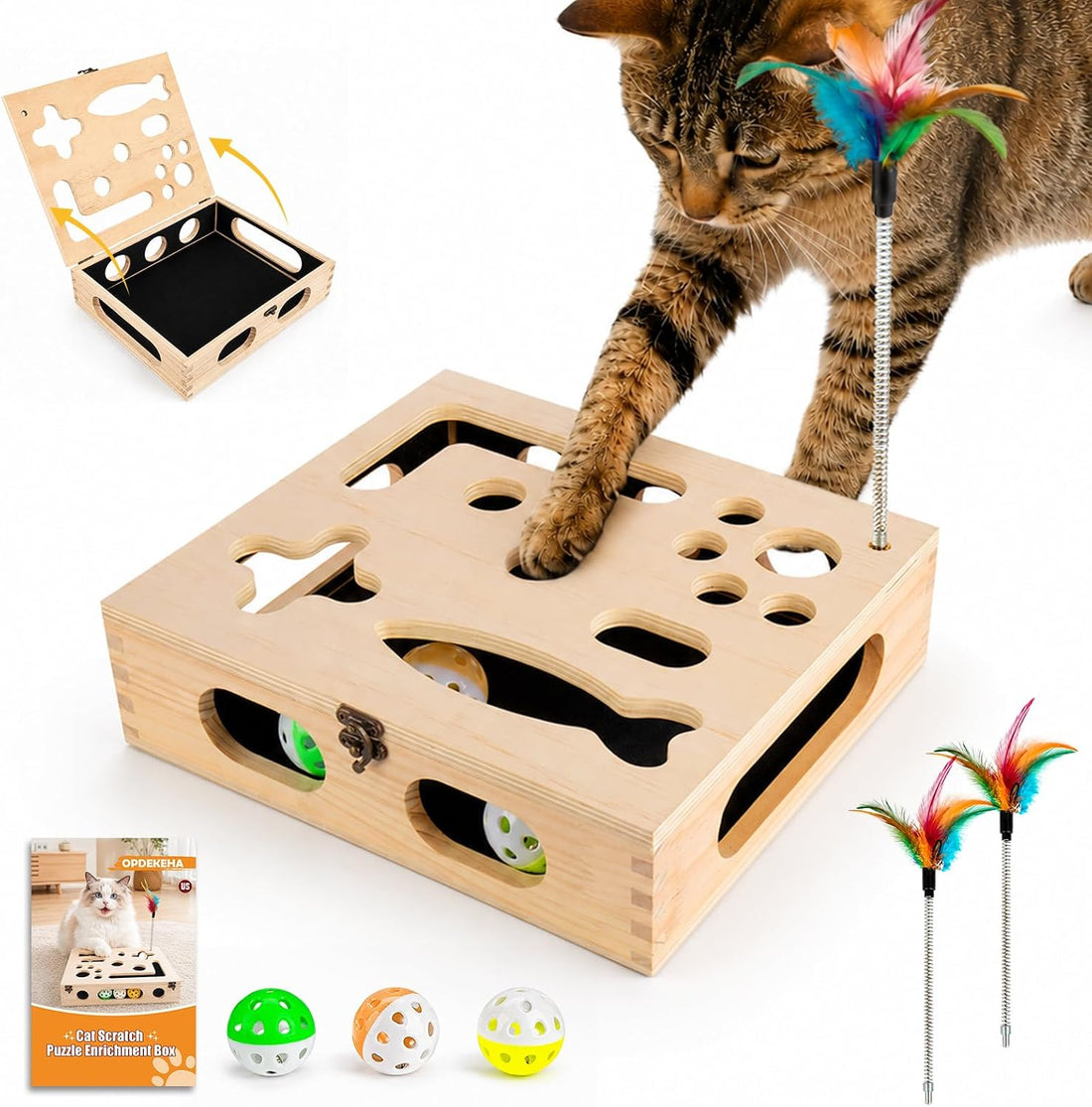 Cat Scratch Puzzle Enrichment Box