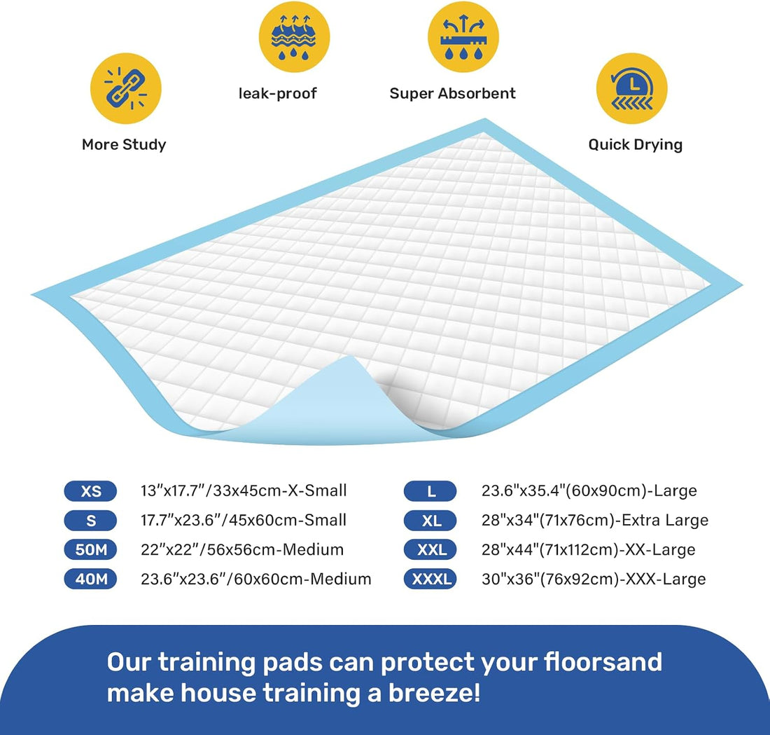FluffyDream Super Absorbent Waterproof Dog and Puppy Pet Training Pad