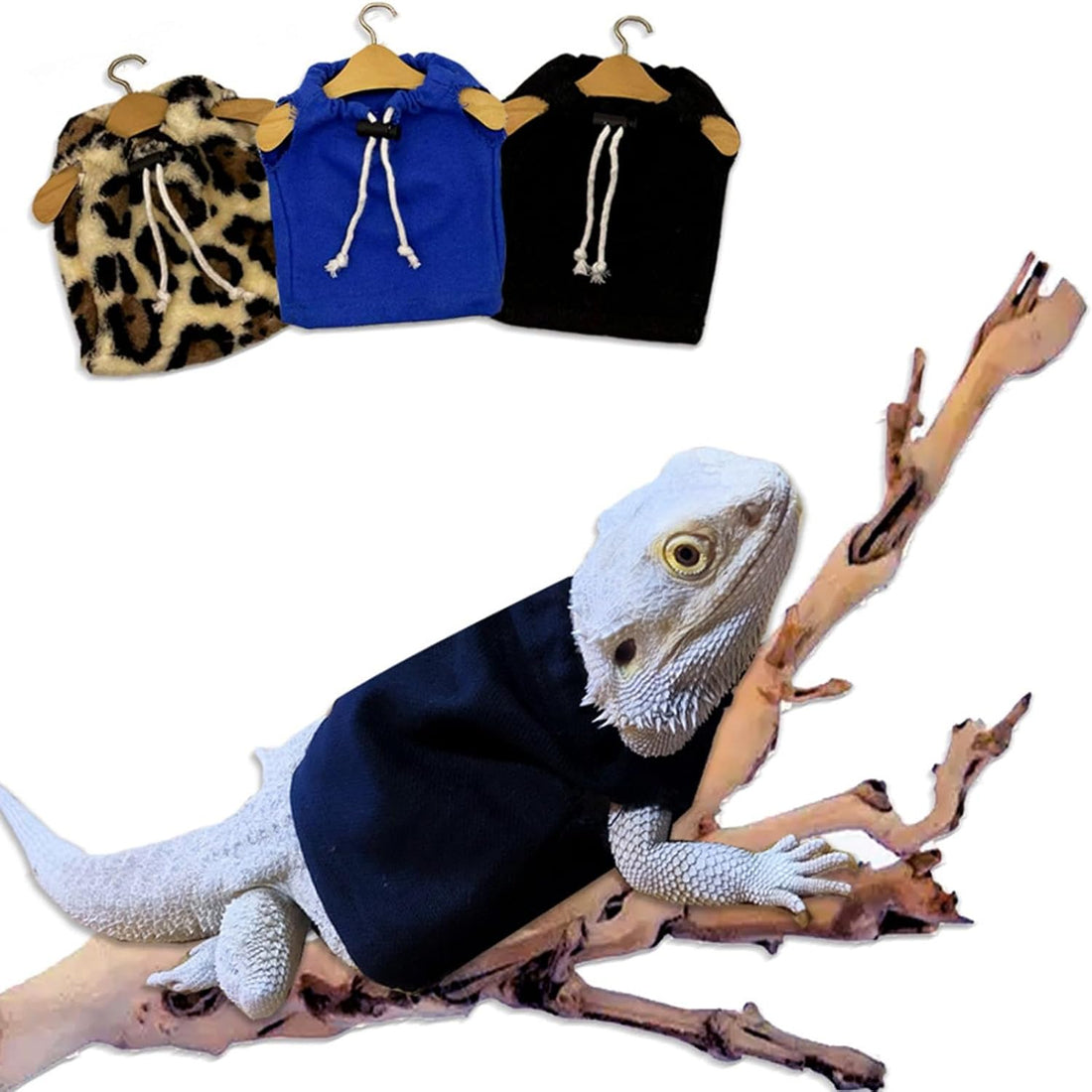Lizard Clothes Bearded Dragon Hoodie Sweater Jacket Small Pet Costume