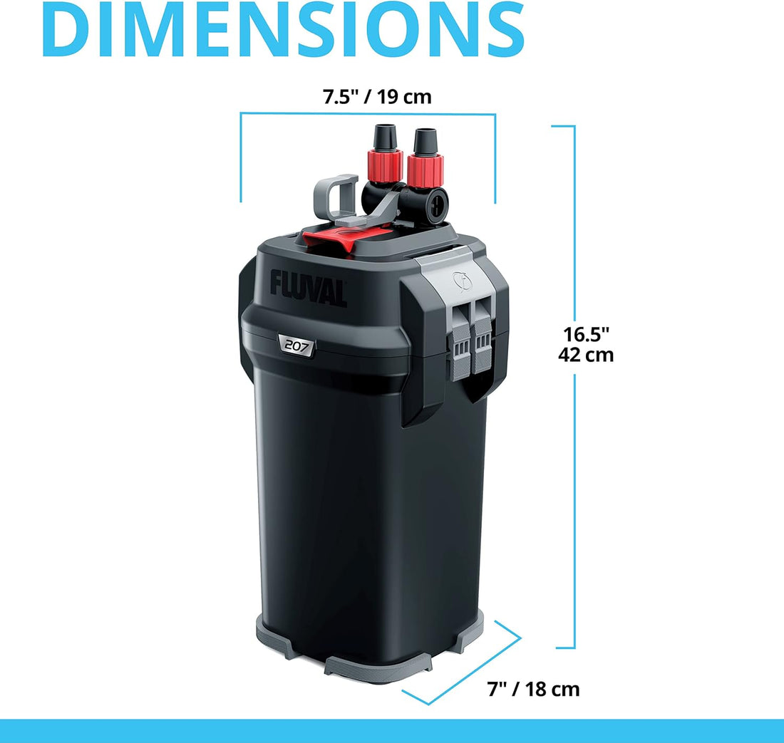 Fluval 207 Perfomance Canister Filter for Aquariums up to 45 Gallons