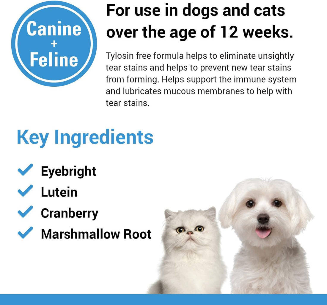 Vet Classics Tear Stain Supplements for Dogs & Cats – 65 Ct