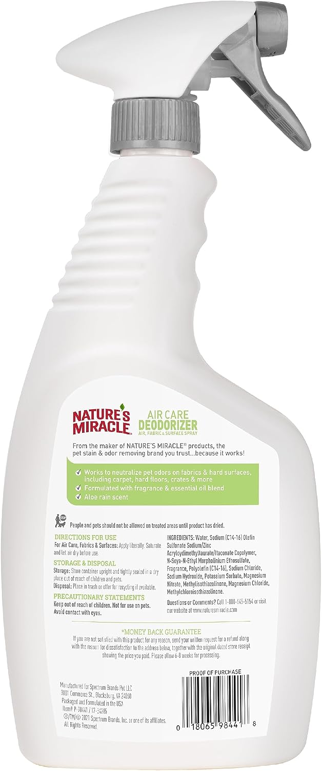 Nature's Miracle Air Care, Fabric and Surface Spray Aloe Rain Scent