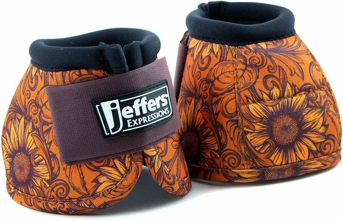 Jeffers Equine No Turn Bell Boots for Horses, Pair, Medium