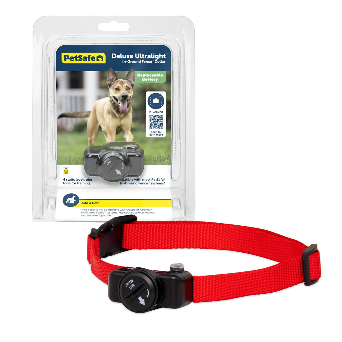 PetSafe Ultralight Pet Fence Receiver Collar for Dogs and Cats Over 8