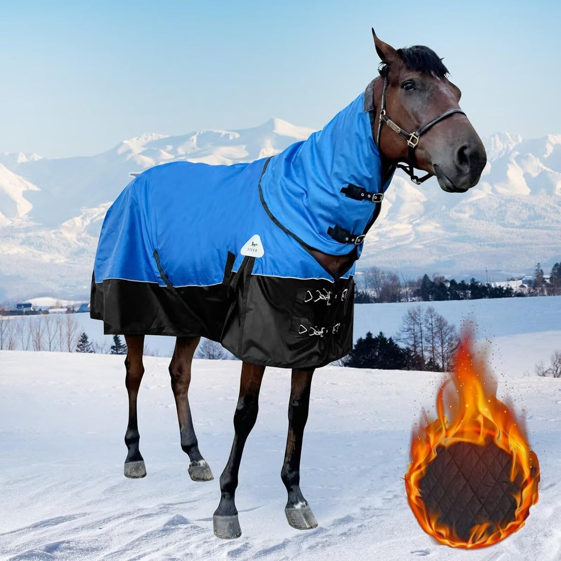 Turnout Blanket for Horses, Waterproof Thickened Horse Sheet