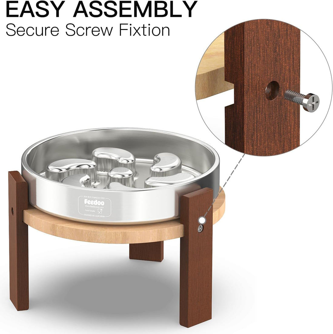 Feedoo Elevated Dog Bowl Stand, 7'' Height Raised Stand for Large Dogs