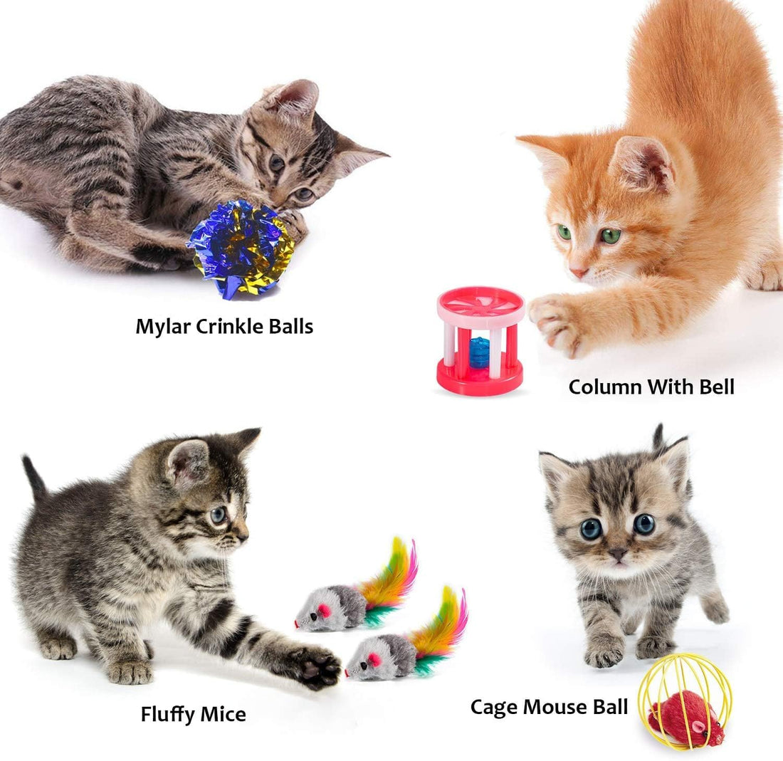 AILUKI 35 PCS Cat Toys Kitten Toys Assortments,Variety Catnip Toy Set