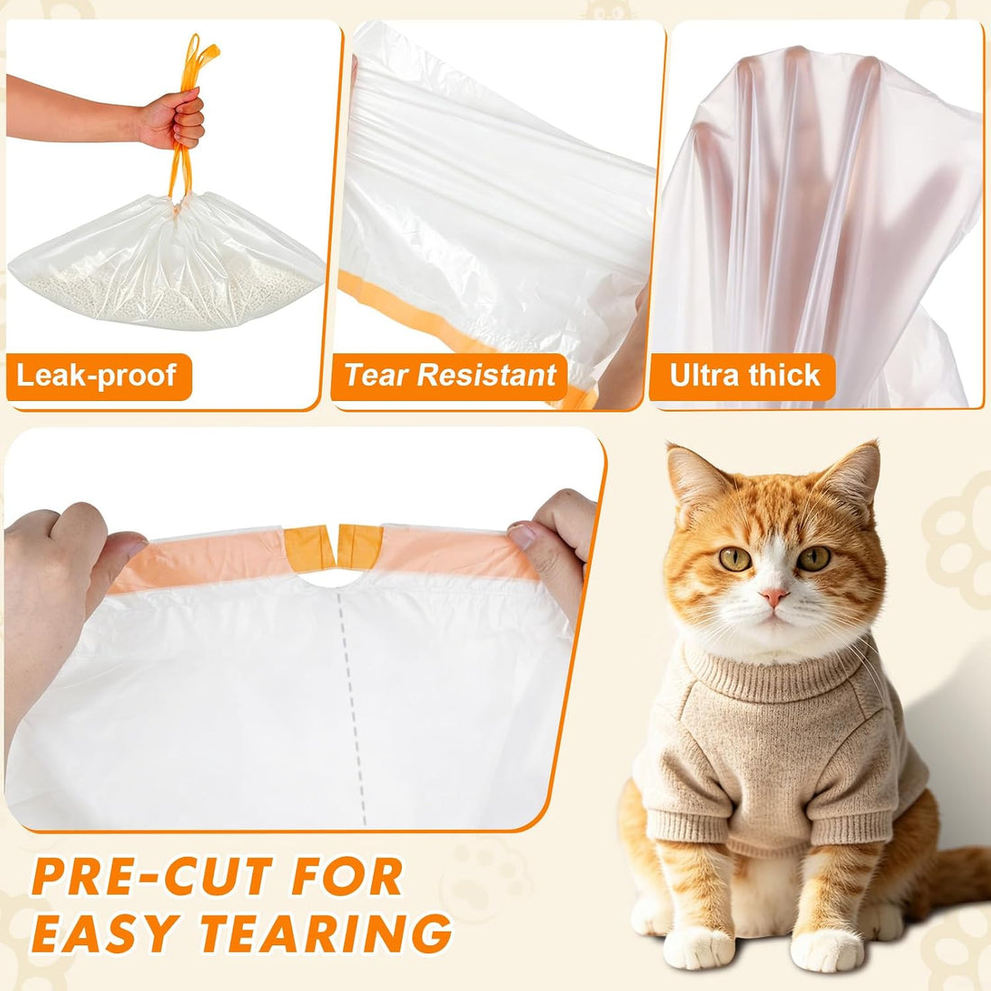 Cat Litter Liners 120 Count for Petpivo 11/12 Litter Box