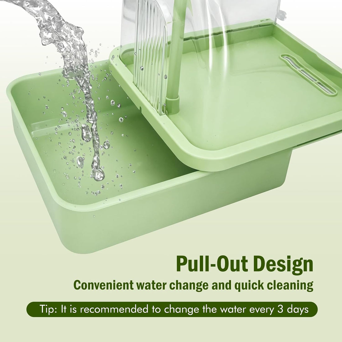 Automatic Bird Bath for Cage, Parakeet Bath with Pump