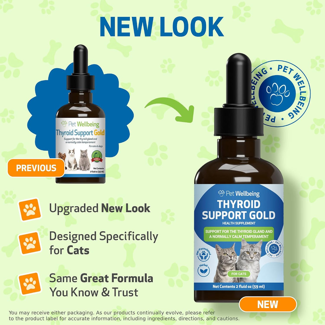 Pet Wellbeing Thyroid Support Gold for Cats - Thyroid Support, 2 oz